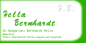 hella bernhardt business card
